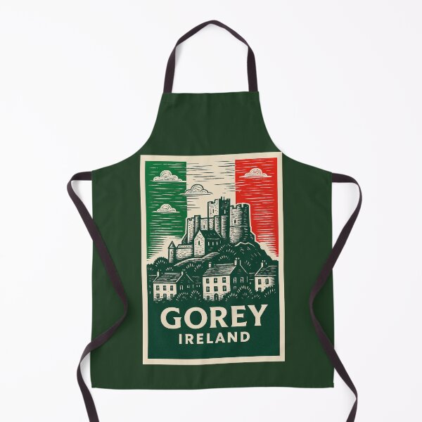 Artikelvorschau, Linolschnittstil von Gorey, Irland entworfen und verkauft von Thistle-TShop.
