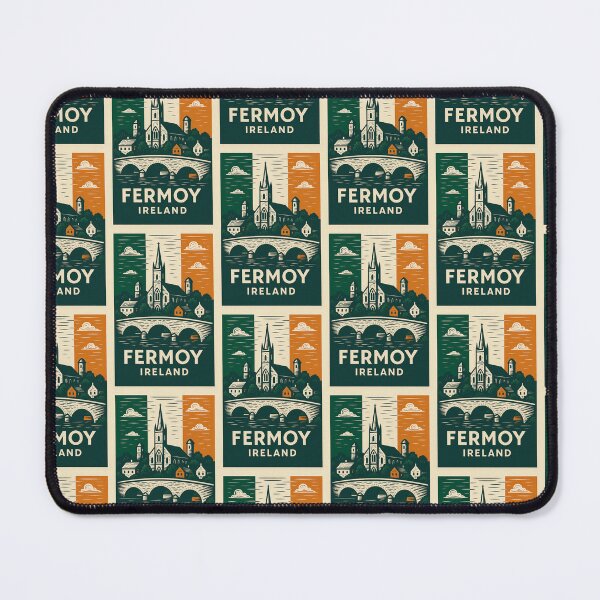 Item preview, Fermoy Ireland Linocut Style designed and sold by Thistle-TShop.