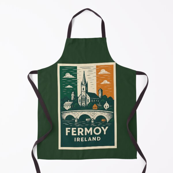 Artikelvorschau, Fermoy Irland Linolschnitt-Stil entworfen und verkauft von Thistle-TShop.