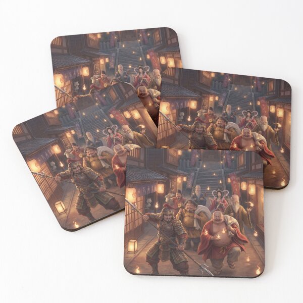 Item preview, Seven Lucky Gods and Forest Spirits - Mori no Akari Series designed and sold by Mori-no-Akari.