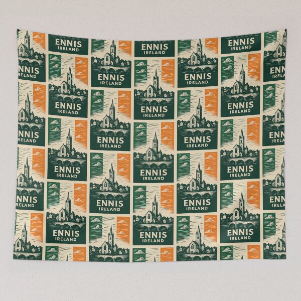 Item preview, Ennis Ireland Linocut Style  designed and sold by Thistle-TShop.