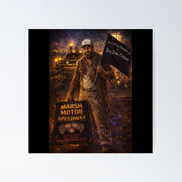 Item preview, In Loving Memory of Big John Codner – Marsh Motor Speedway Tribute designed and sold by MACodDesigns.