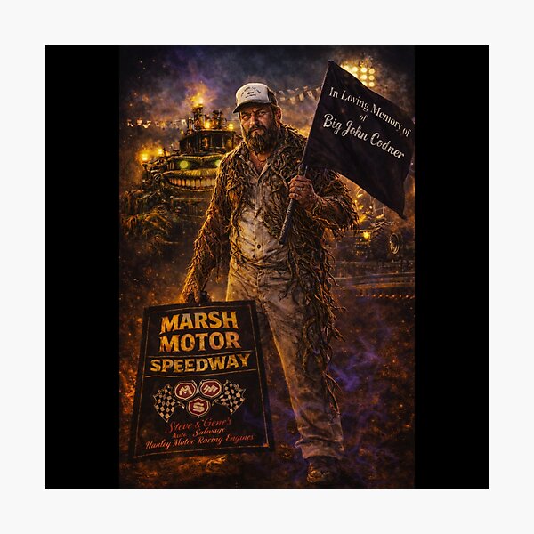 Item preview, In Loving Memory of Big John Codner – Marsh Motor Speedway Tribute designed and sold by MACodDesigns.