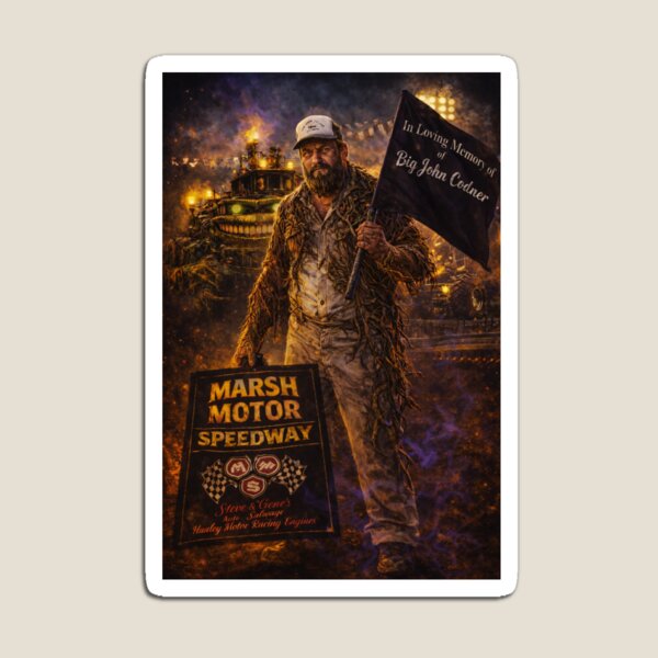 Artikelvorschau, In liebevoller Erinnerung an Big John Codner – Marsh Motor Speedway-Hommage entworfen und verkauft von MACodDesigns.
