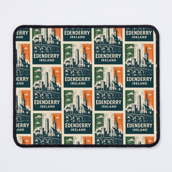Item preview, Edenderry Ireland Linocut Style designed and sold by Thistle-TShop.