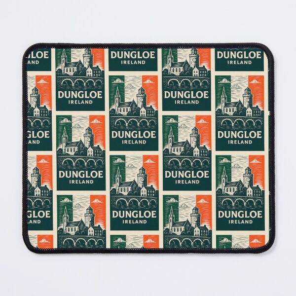 Artikelvorschau, Dungloe Ireland Linolschnitt-Stil entworfen und verkauft von Thistle-TShop.