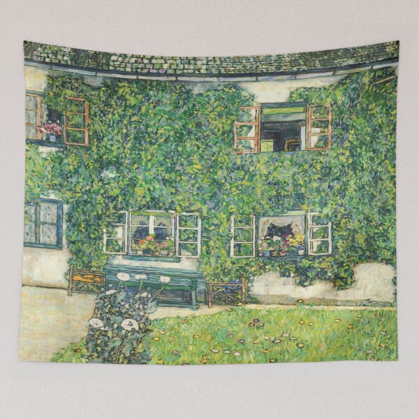 Item preview, Forester S House in Weissenbach Garden by Gustav Klimt: Art Nouveau Garden Poster designed and sold by artofuniverse.