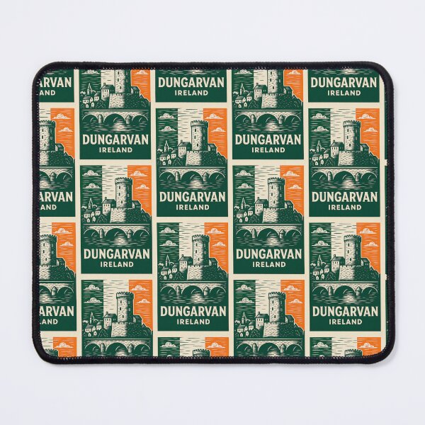 Item preview, Dungarvan Ireland Linocut Style designed and sold by Thistle-TShop.