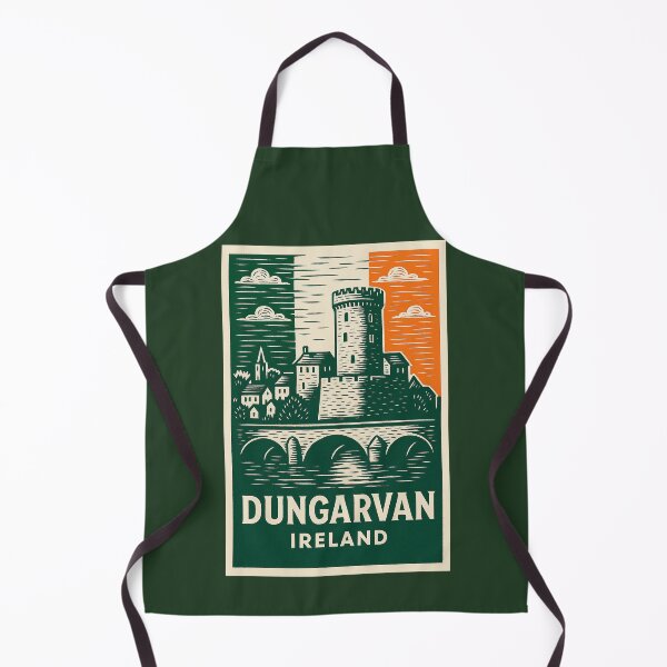 Item preview, Dungarvan Ireland Linocut Style designed and sold by Thistle-TShop.