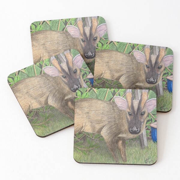 Item preview, Muntjack Deer - “Common As Buck” designed and sold by StaceyFinchArt.