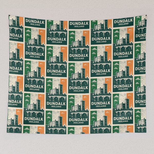 Item preview, Dundalk Ireland Linocut Style  designed and sold by Thistle-TShop.