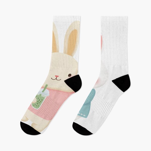 Item preview,   Boba Bunny Couple – Cute Kawaii Rabbits with Bubble Tea designed and sold by BobaBunny76.