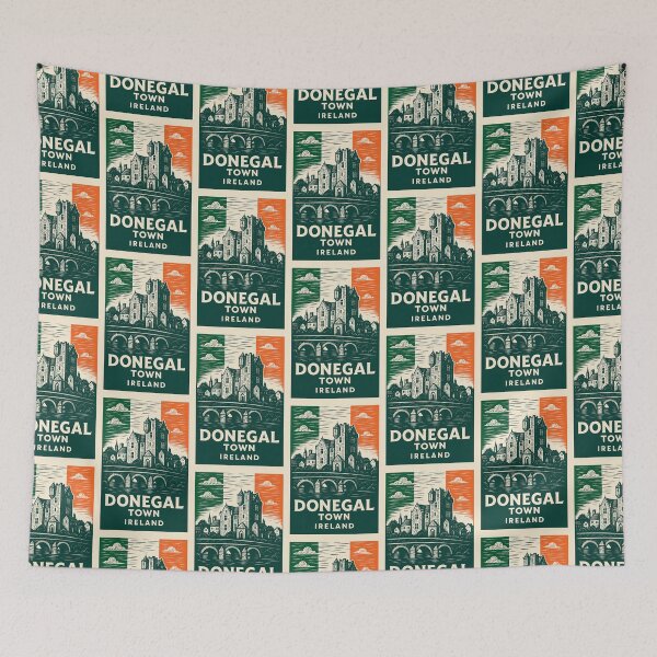 Item preview, Donegal Town Ireland Linocut Style  designed and sold by Thistle-TShop.
