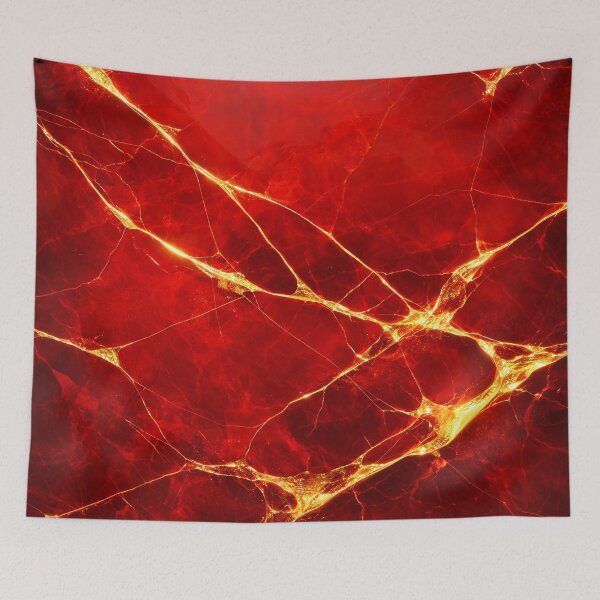 Item preview, Crimson Gold Veins designed and sold by Kaleidoscope Print.