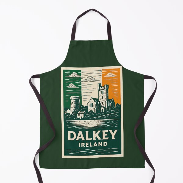 Artikelvorschau, Dalkey, Irland, Linolschnitt-Stil entworfen und verkauft von Thistle-TShop.