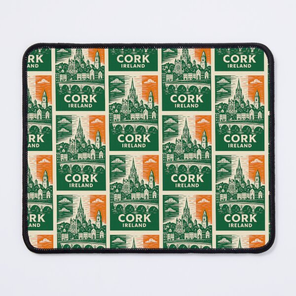 Artikelvorschau, Cork Irland Linolschnitt-Stil entworfen und verkauft von Thistle-TShop.