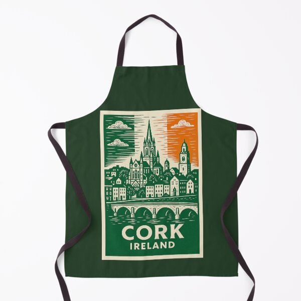 Artikelvorschau, Cork Irland Linolschnitt-Stil entworfen und verkauft von Thistle-TShop.