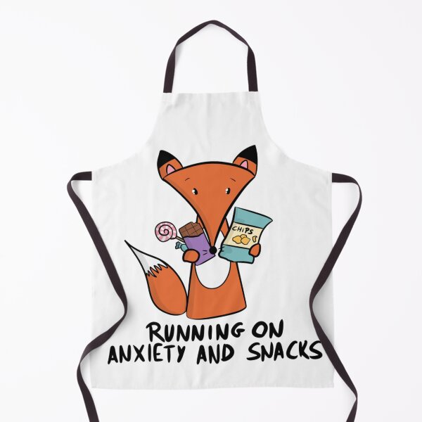 Item preview, Running On Anxiety And Snacks Cute Fox designed and sold by DesignFreakArt.