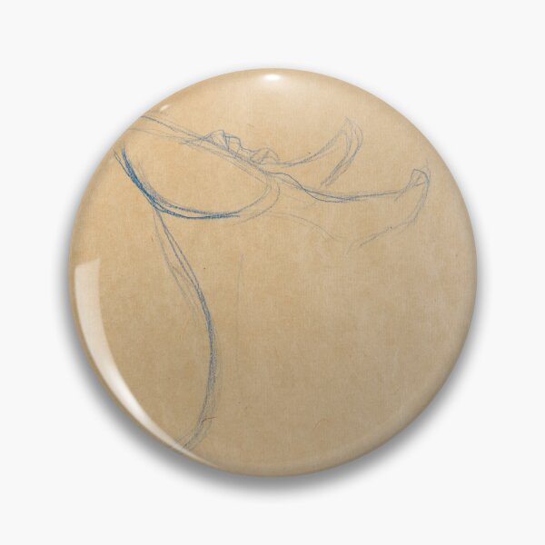Item preview, Mit Angezogenen Schenkeln Kauernder Madchenakt by Gustav Klimt: Minimalist Nude Study designed and sold by artofuniverse.