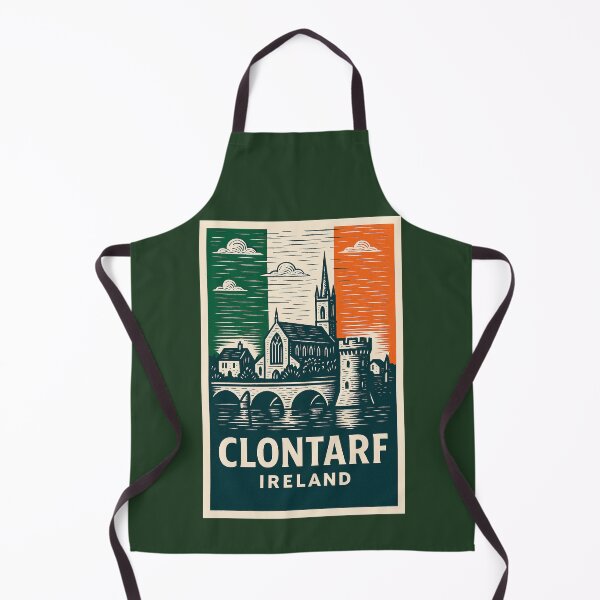 Artikelvorschau, Clontarf Irland Linolschnitt-Stil entworfen und verkauft von Thistle-TShop.