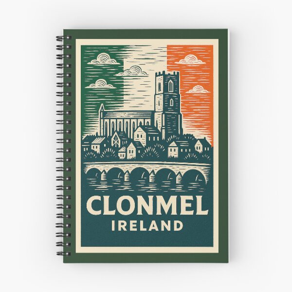 Item preview, Clonmel Ireland Linocut Style  designed and sold by Thistle-TShop.