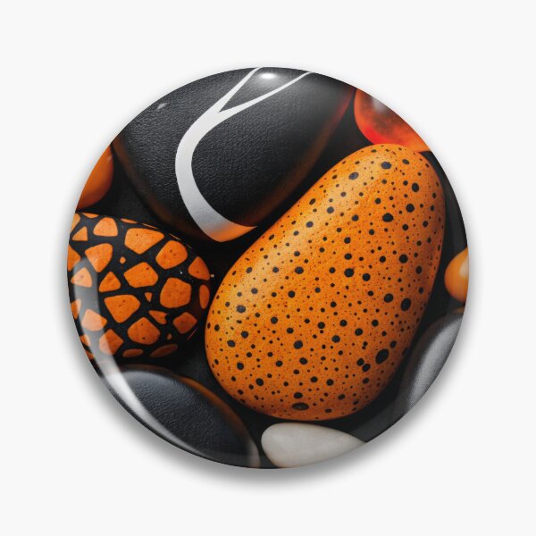 Item preview, Orange Black Pebble Mix designed and sold by Kaleidoscope Print.