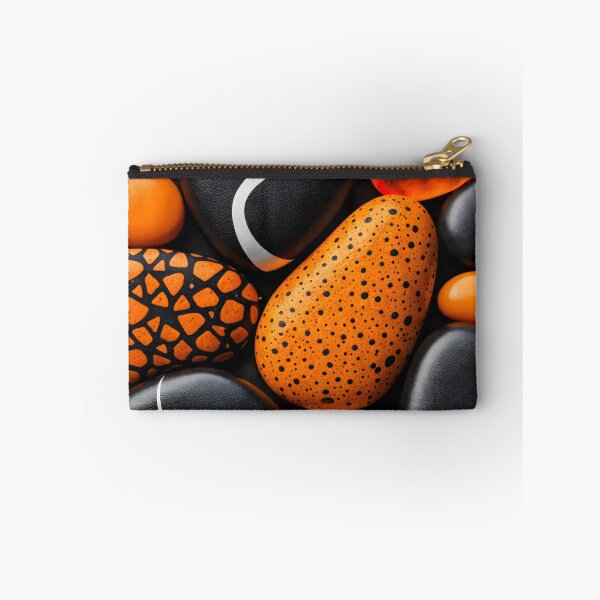 Item preview, Orange Black Pebble Mix designed and sold by Kaleidoscope Print.