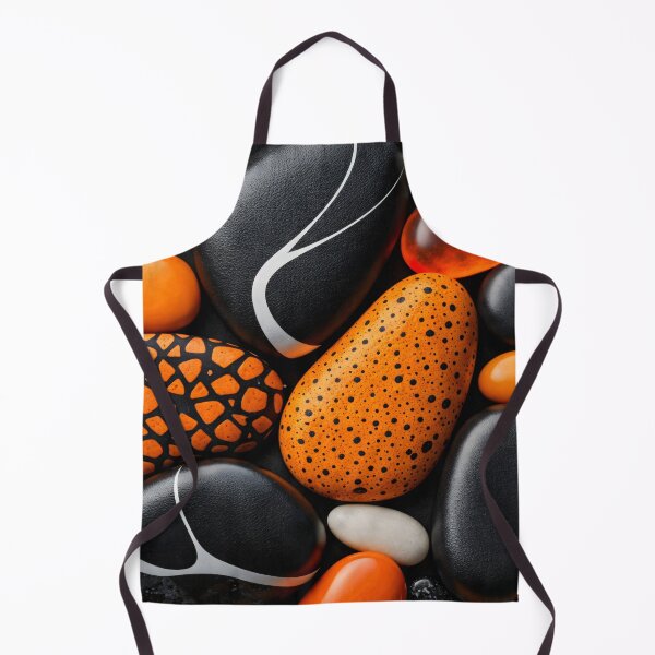 Item preview, Orange Black Pebble Mix designed and sold by Kaleidoscope Print.