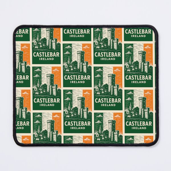 Item preview, Castlebar Ireland Linocut Style designed and sold by Thistle-TShop.