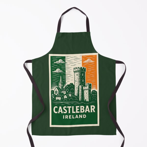 Item preview, Castlebar Ireland Linocut Style designed and sold by Thistle-TShop.