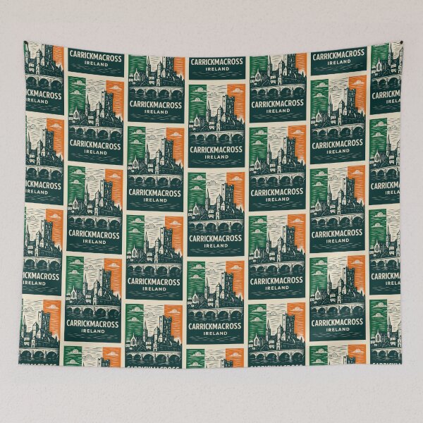 Item preview, Carrickmacross Ireland Linocut Style  designed and sold by Thistle-TShop.