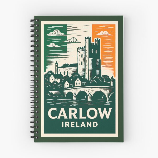 Item preview, Carlow Ireland Linocut Style  designed and sold by Thistle-TShop.