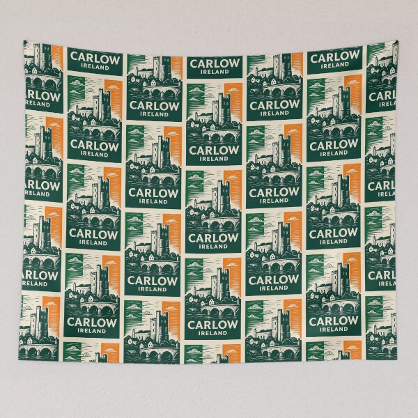 Item preview, Carlow Ireland Linocut Style  designed and sold by Thistle-TShop.