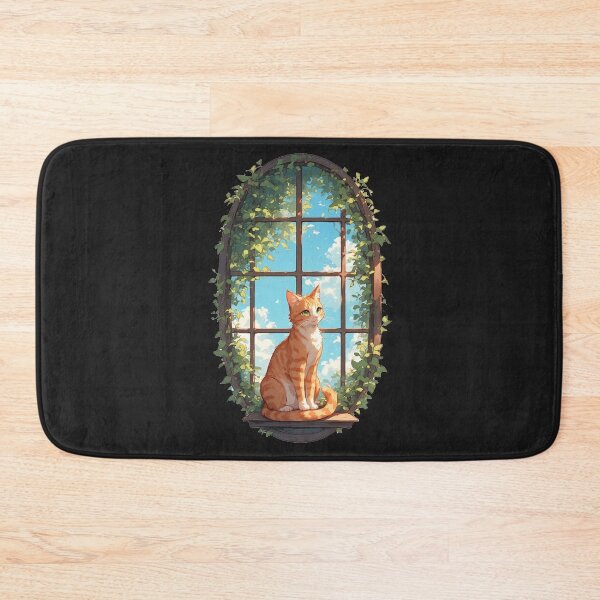 Item preview, Orange cat in the window designed and sold by FicIllistrate.