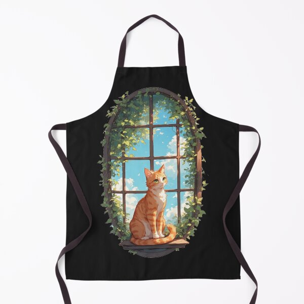Item preview, Orange cat in the window designed and sold by FicIllistrate.