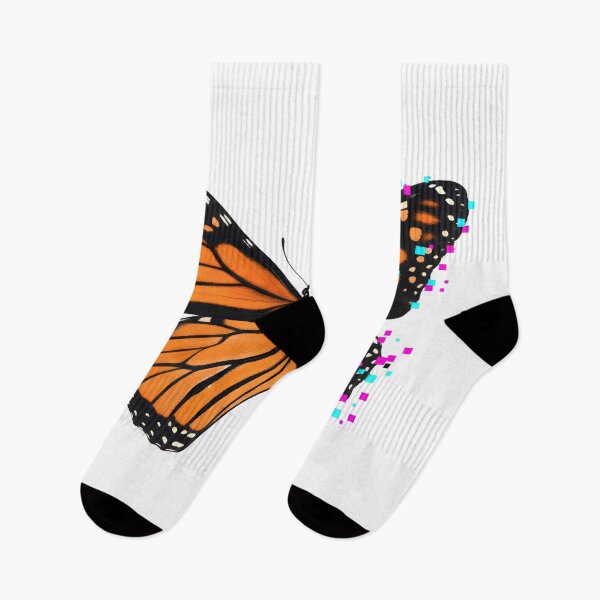 Item preview, Ethereal Glitch Butterfly Nature Aesthetic Cyberpunk Bio-Organic Monarch designed and sold by StickyGuys.