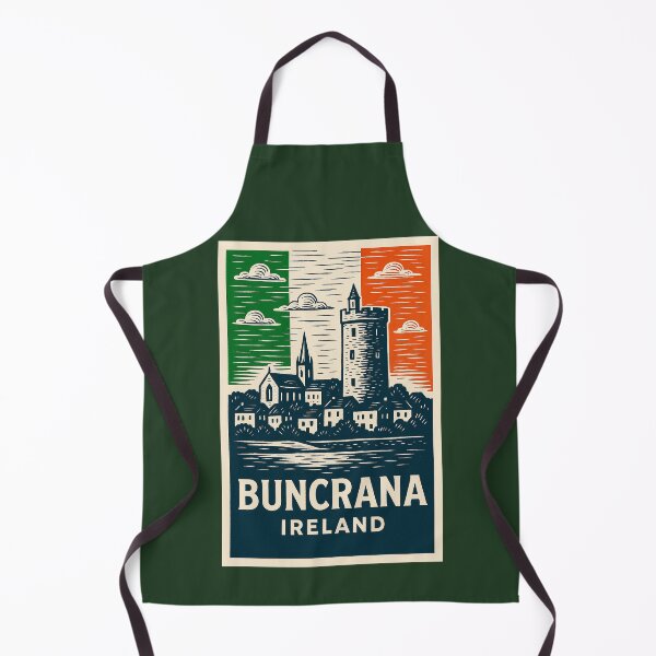 Artikelvorschau, Buncrana Irland Linolschnitt-Stil entworfen und verkauft von Thistle-TShop.
