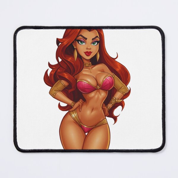 Item preview, "Confident Redhead in Pink Bikini Art" designed and sold by AnimeCraftLab.