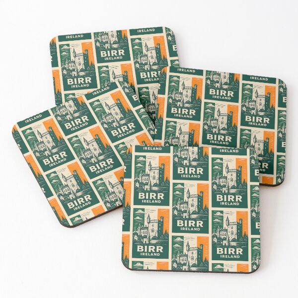 Item preview, Birr Ireland Linocut Style designed and sold by Thistle-TShop.
