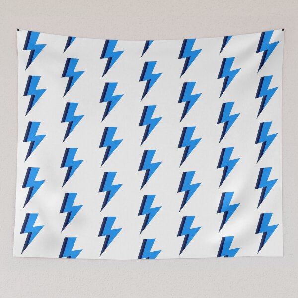 Item preview, Blue Stripe Lightning Bolt  designed and sold by OneThreeSix.