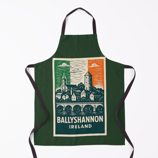 Item preview, Ballyshannon Ireland Linocut Style designed and sold by Thistle-TShop.