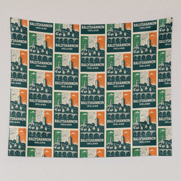 Item preview, Ballyshannon Ireland Linocut Style  designed and sold by Thistle-TShop.