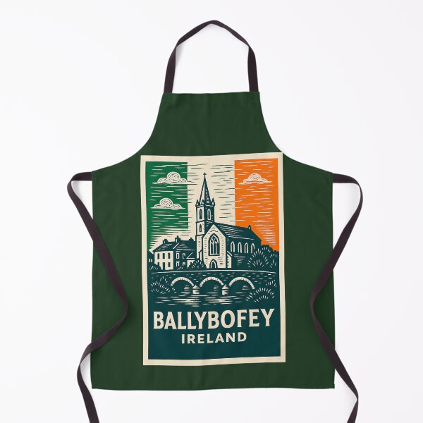 Artikelvorschau, Ballybofey Ireland Linolschnitt-Stil entworfen und verkauft von Thistle-TShop.