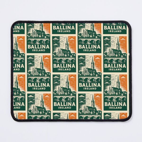 Item preview, Ballina Ireland Linocut Style  designed and sold by Thistle-TShop.