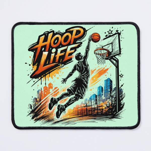 Item preview, HOOP LIFE – Street Basketball Jump Shot Urban Art T-Shirt designed and sold by RMTrendy.