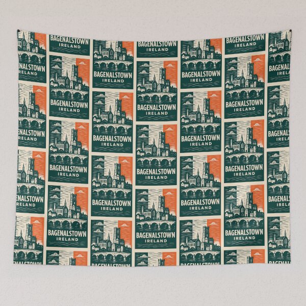 Item preview, Bagenalstown Ireland Linocut Style  designed and sold by Thistle-TShop.