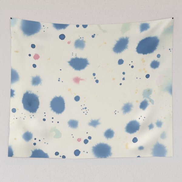 Item preview, Cloudy Abstract Indigo Blue Spots designed and sold by trajeado14.