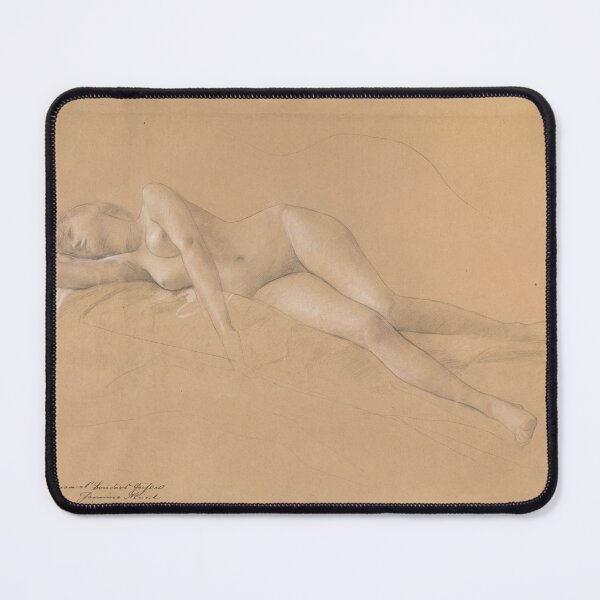 Item preview, Reclining Maenad Study for Altar of Dionysus by Gustav Klimt: Fine Art Poster designed and sold by artofuniverse.