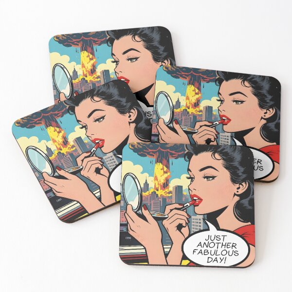Item preview, Just Another Fabulous Day! - Retro Pop Art Nuclear Glam Poster designed and sold by MooLaLa.Store.