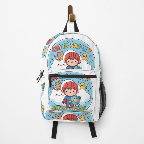 Item preview, Cute Little Hero Child Safety - Protect & Play Kawaii Sticker designed and sold by Fatomfatom.